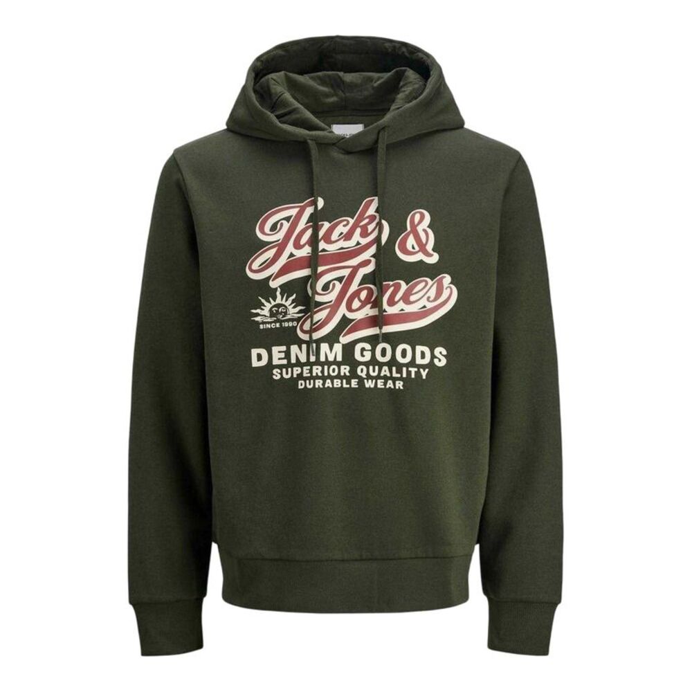 Jack And Jones Mens Lettering Logo Long-Sleeved Hoodie / Duffle Bag